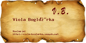 Viola Boglárka névjegykártya